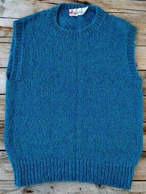 vintage 70's Riki for CRAZY HORSE knit sweater vest men's Size Small